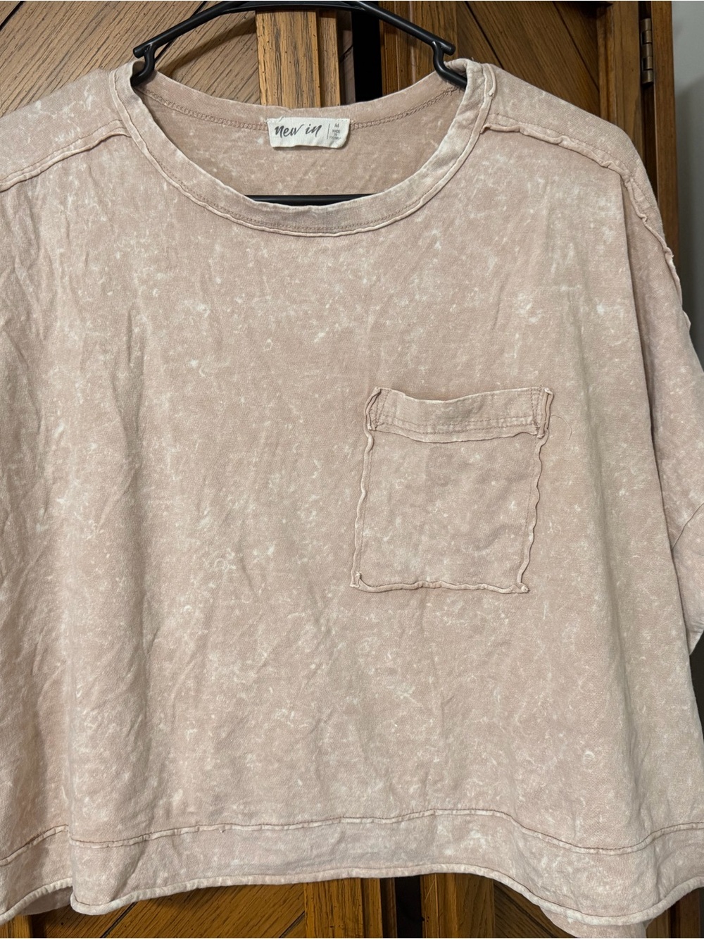 New In Washed Blush Pocket Tee